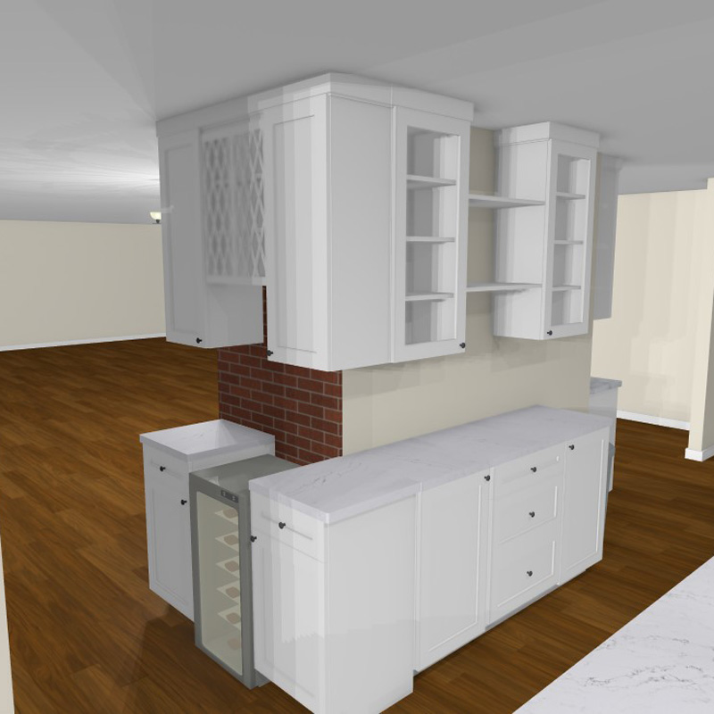3D rendering of cabinets
